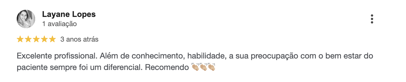 Depoimento de paciente — Dr. David Neto